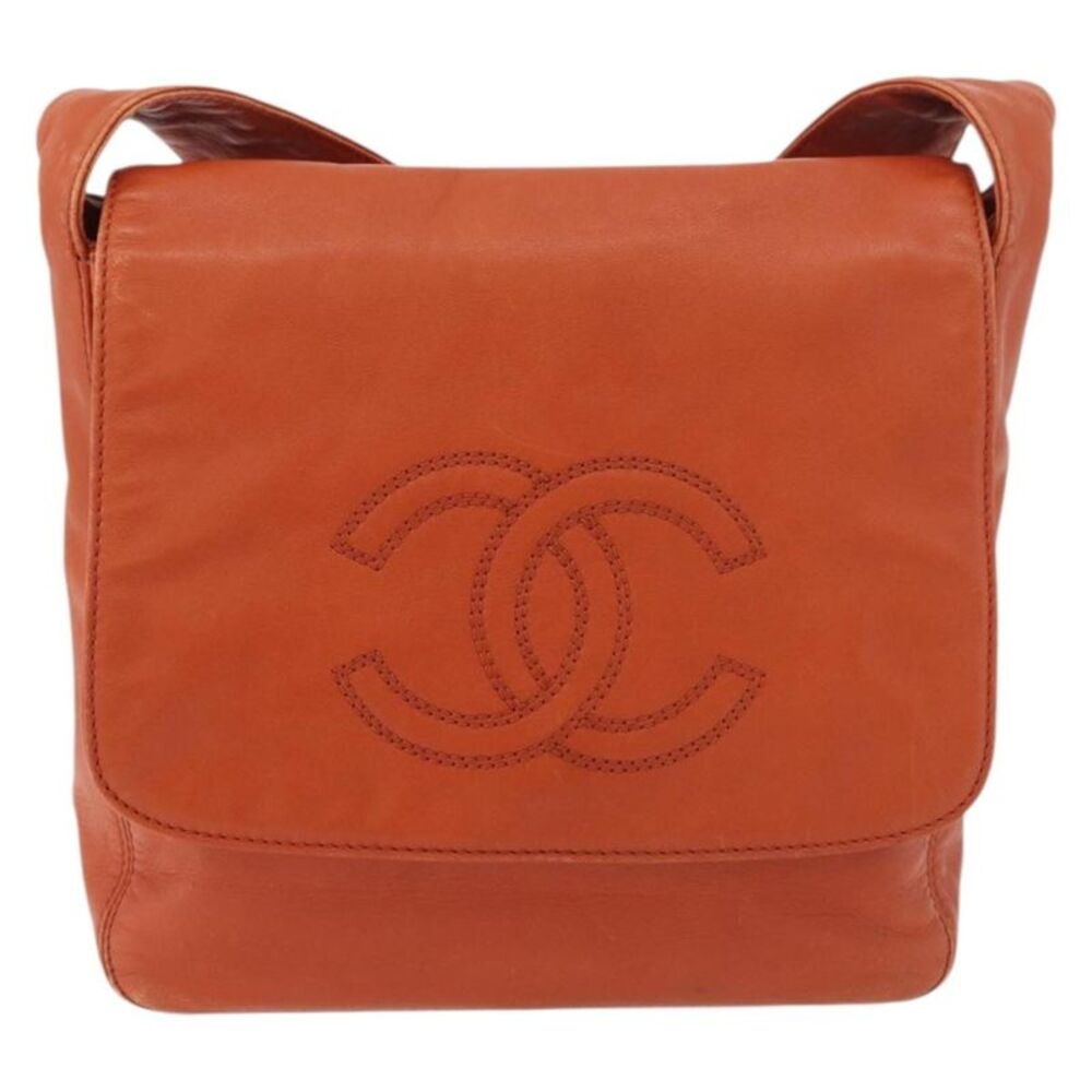 Chanel Shoulder Bag Suede Patchwork Orange Leather Handbag - Picture 13 of 16